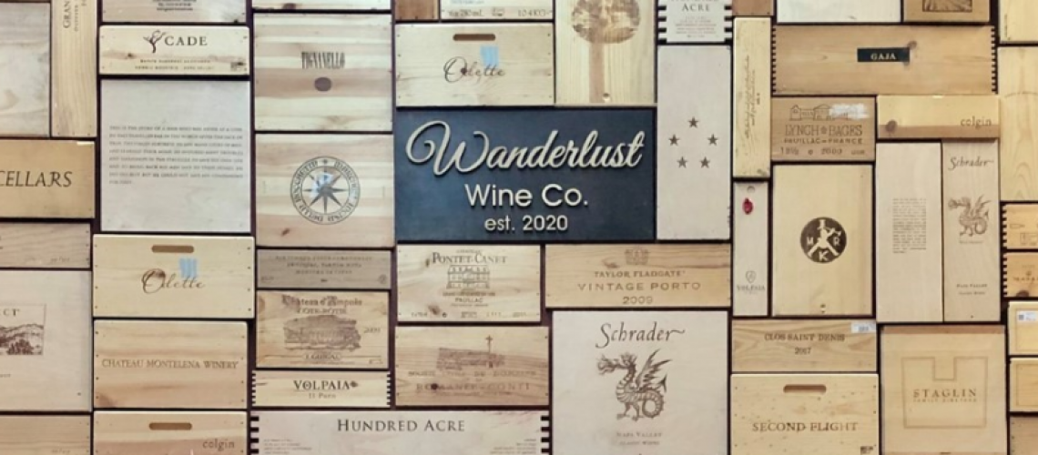 Wanderlust Wine store sign
